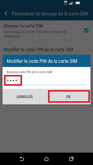 Changer le code PIN de son HTC Desire 620